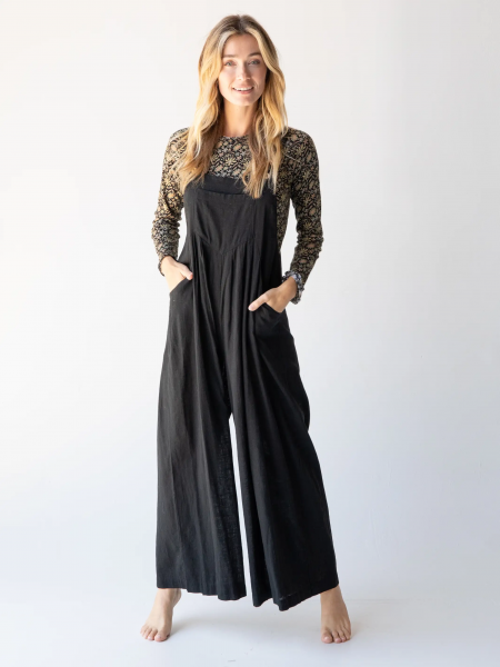 Carrington Wide-Leg Jumpsuit - Black