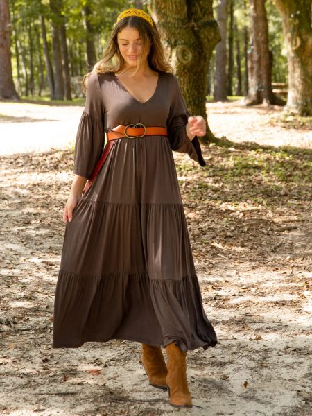 Charlotte Knit Maxi Dress - Espresso